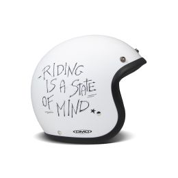 Jet Helm Cafe Racer DMD RETRO Oldie Weiß Matt