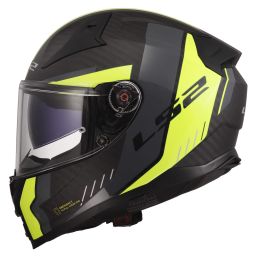 Casques Integraux LS2 FF811 VECTOR II CARBON Grid Jaune Mat Haute Visibilité