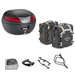 GIVI V40 Top Case Kit CANYON Bag Black Red 40/35L for BMW R GS ADVENTURE