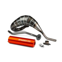 Échappement complet Stage6 80-90cc Orange Derbi