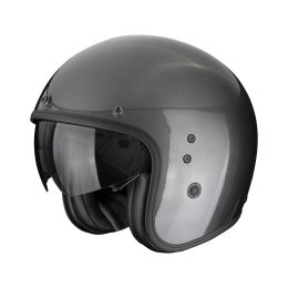 Casco jet cafe racer Scorpion EXO BELFAST EVO Solid nero metallizzato