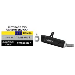 ARROW Slip-On Auspuff genehmigt Indy Race EVO schwarz Alu Voge Valico 800DSX Rally