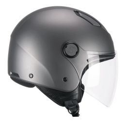 Demi Jet Helm SKA-P 1LHA LUKE Mono Poliertes Satin-Anthrazit