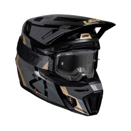 Casco motocross LEATT Moto 8.5 Composite nero grigio bronzo con maschera 5.5