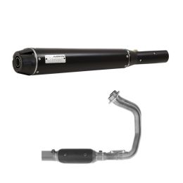 ARROW Slip-On Schalldämpfer Rebel Racing Schwarz Aluminium für Kawasaki Vulcan S 650