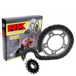RK Transmission Kit Open Chain XRE Black 110 Links 520 Sprocket 38z Silent Sprocket 16z