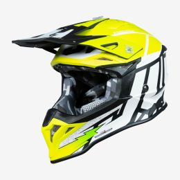 Casco Motocross JUST1 J39 POSEIDON giallo fluo/nero/bianco