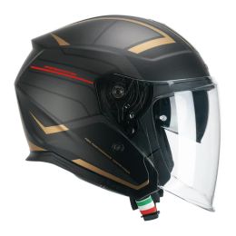 Jet Helm CGM 136S RNA Race Mattgrau Rot
