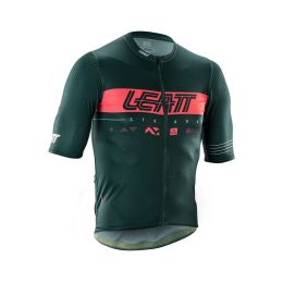 Maglia MTB LEATT Endurance 6.0 racing verde ventilata UPF 50 3 tasche