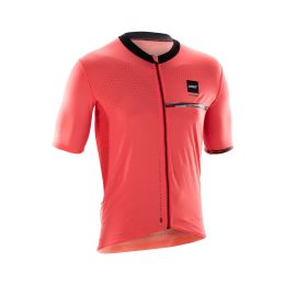 Maglia MTB LEATT Endurance 5.0 Cargo rosa neon con 4 tasche e UPF 50