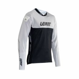 LEATT Gravity 4.0 Maillot VTT Blanc/Noir Tissu Ultraléger Ventilé