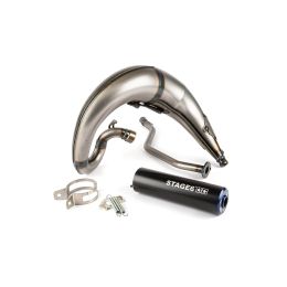 Échappement complet Stage6 Streetrace High CNC Bleu/Noir pour Yamaha DT50