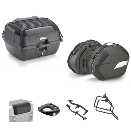 Kit GIVI bauletto B45B+ borsa WL900B nero 45/25L per SUZUKI DL V STROM