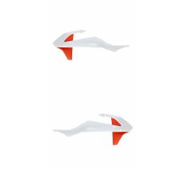 Coppia fianchetti radiatore ACERBIS bianchi/arancio