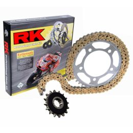 RK Übertragungs-Kit Kette XRE Gold 116-530 Ritzel 42Z Silent Ritzel 17Z für Honda