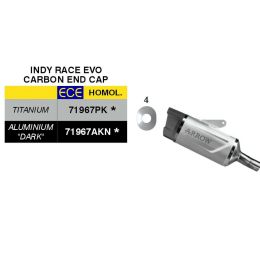 ARROW Slip-On Auspuff genehmigt Indy Race EVO Titan Carbon Kappe für Kawasaki NINJA 500