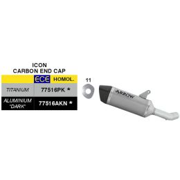 ARROW genehmigte Slip-On Auspuffanlage Icon Titan für Yamaha YZF R3