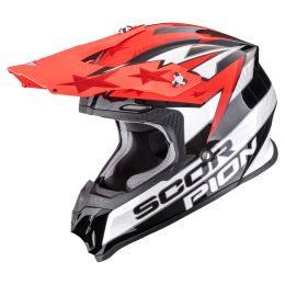 Casco motocross Scorpion EXO VX-16 EVO AIR Patriot nero rosso