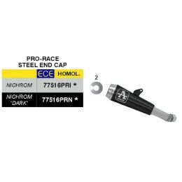 ARROW genehmigter Pro-Race Slip-On Schalldämpfer Schwarz Nichrom für Yamaha YZF R3
