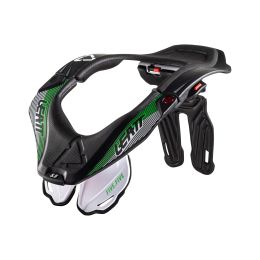 Protezione collo moto LEATT 5.5 nero bianco certificazione CE