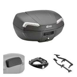 GIVI E46 RIVIERA TECH Black Smoke Top Box Kit 46L for ROYAL ENFIELD