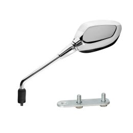 Specchietto manubrio FAR sinistro cromo con kit montaggio per Piaggio