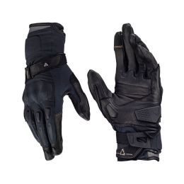 LEATT ADV HydraDri 7.5 Motorcycle gloves Stealth black grey waterproof