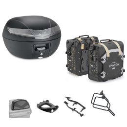 Kit GIVI bauletto V40 TECH borsa CANYON nero fumè 40/35L per BMW R GS