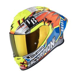 Scorpion EXO-R1 EVO II AIR Aron Misano Integralhelm Neongelb blau