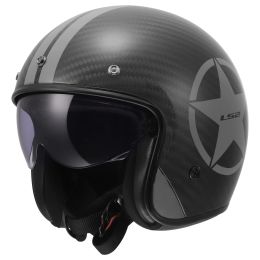 Casco jet LS2 OF601 BOB II C STAR grigio