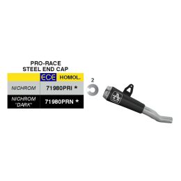 ARROW Pro-Race Black Nichrom Slip-On Auspuff genehmigt für Honda CBR 500 R