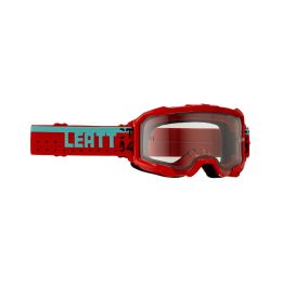 Masque cross LEATT Velocity 4.5 rouge bleu lentille transparente 83%