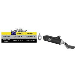 Échappement Slip-On ARROW Veloce Racing en Titane Noir pour Ducati Multistrada V4/V4S