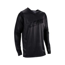 Maglia motocross LEATT Moto 4.5 X-Flow nero lucido rete elasticizzata