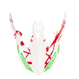 Frontino casco verde/bianco/rosso ACERBIS per casco X-TRACK 22-06