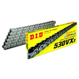 DID X-Ring VX3 Open Chain 96 Links 530 Gray Rivet Closure