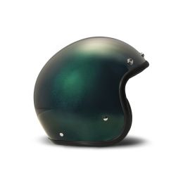 Jet Helm Cafe Racer DMD RETRO Dunkelgrün Glanz