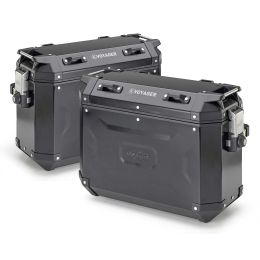 Paire de valises latérales KAPPA K’VOYAGER aluminium noir 37L