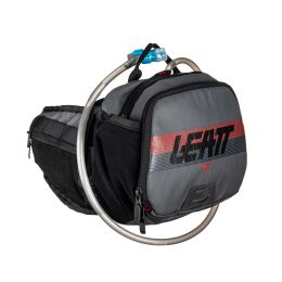 LEATT Hydration Core 1.5 Waist pack Graphite grey red 5L with water bag 1,5L