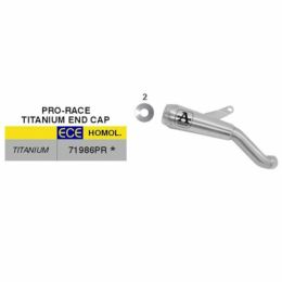 Silencieux ARROW Pro-Race Slip-On homologué en titane pour Kawasaki Z 900