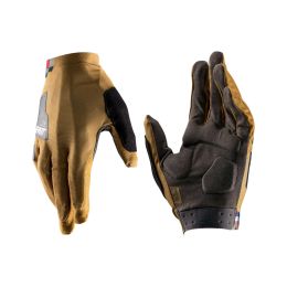 LEATT 3.0 Endurance MTB Gloves Brown MicronGrip Palm Touchscreen