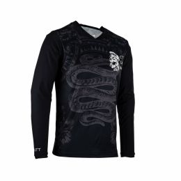 LEATT Gravity 3.0 Maillot à manches longues MTB Noir IceYarn Tissu recyclé