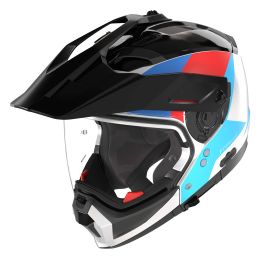 Casque enduro modulable NOLAN N70-2 X Turbine 350 blanc noir bleu