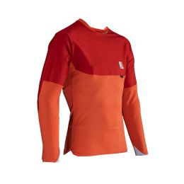 LEATT All-Mountain 4.0 MTB Shirt Helles Rot Atmungsaktiv IceYarn UPF 50+