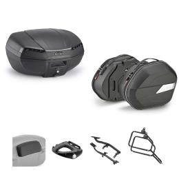 Kit de top case GIVI RIVIERA WL900B Noir 46/25L pour SUZUKI DL V STROM