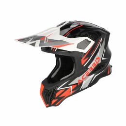 Casco cross ACERBIS Airstrike-X nero/arancio fluo