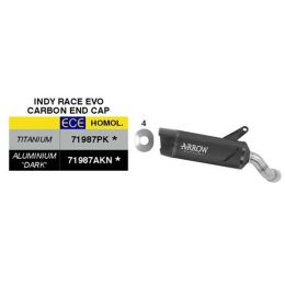 Silencieux Slip-On aluminium noir approuvé ARROW Indy Race EVO pour Kawasaki NINJA 1100 SX