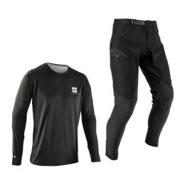 Tuta MTB bambino LEATT Gravity 1.0 nero maglia e pantaloni aerodinamici