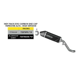 Marmitta Slip-On ARROW racing Indy Race EVO alta nero alu carbon cap per Kawasaki KLE 500