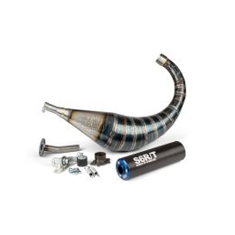Stage6 R/T Komplettauspuff 70-80cc Schwarz/Blau Derbi